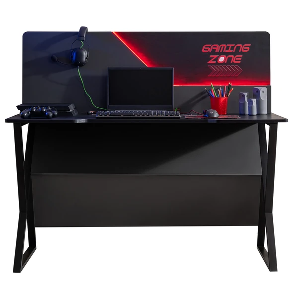 Bilgisayar Masası, Gamer Oyuncu Odası, Ledli Çalışma Masası - Resim 3