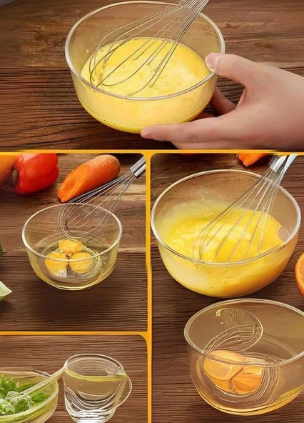 Sos Çırpma Teli Paslanmaz Yumurta Çırpıcı Çikolata Çırpıcı Krema Çırpıcı Çelik Saplı 35 cm - 3