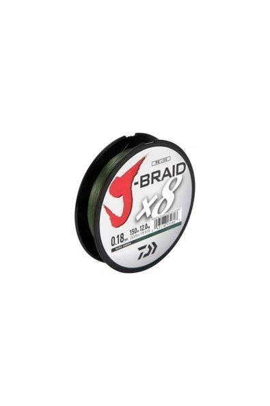 Daiwa J-Braid 8B Koyu Yeşil 150m 0,18 İp Misina