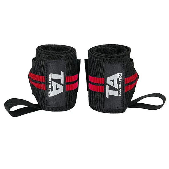 Torq Athletics Pro Wrist Wraps 2'li - Siyah Kırmızı