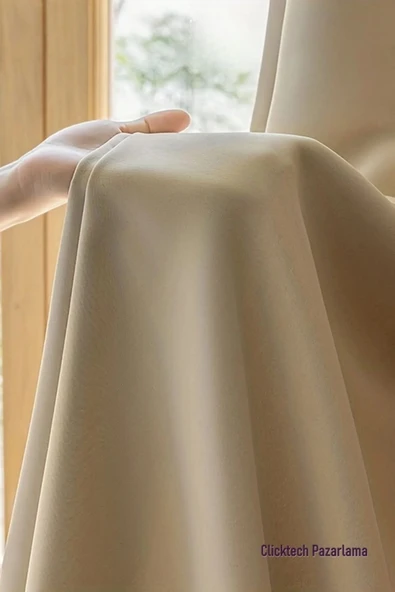 Madame Dower 4 Katmanlı Bej Güneşlik Perde - Toz Önleyici, Ses Yalıtımı, Sıcak Ve Soğuk Yalıtımı - 4