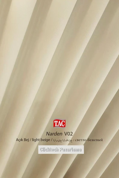 Madame Dower Taç Narden Fon Perde 1x2 Standart Pile BEJ Kırlent Kılıfı + Bağlama Kuşağı HEDİYE - 5