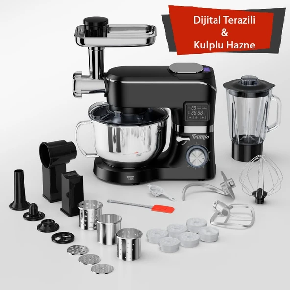 Trumio SM1503BMLF 6.2 L, Çok İşlevli Kıyma Çekme Hamur Mayalama Blender Makinesi - 1