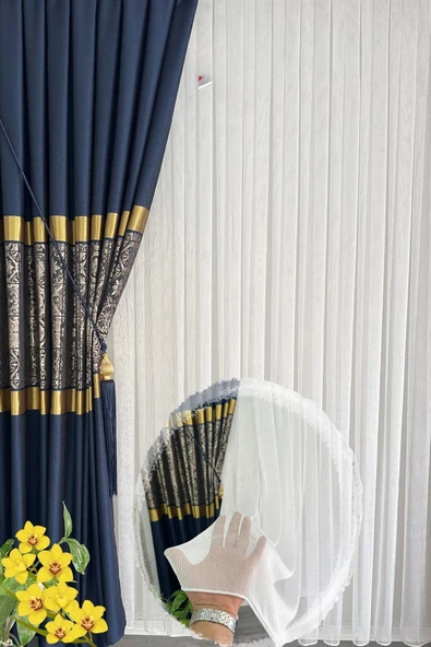 Madame Dower Örme Çelik Dökümlü 1x2 Seyrek Pileli Kırışmaz Tül Perde - Ütü Istemez %100 Polyester - 5