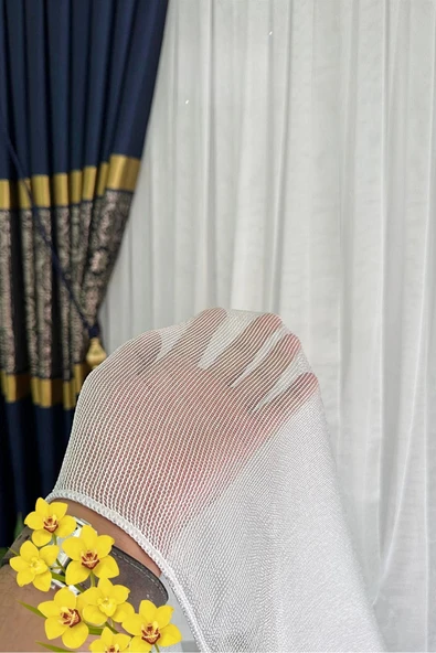 Madame Dower Örme Çelik Dökümlü 1x3 Sık Pile Kırışmaz Tül Perde - Ütü Istemez %100 Polyester