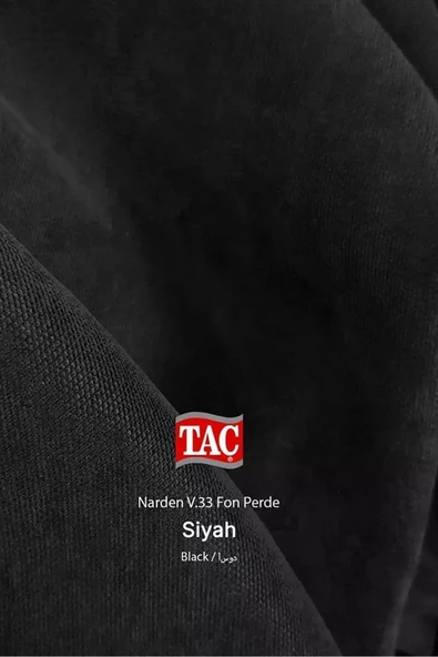Madame Dower Taç Siyah Fon Perde - Narden Soft Fon Perde V166 - 3