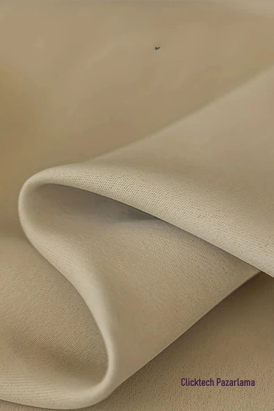 Madame Dower 4 Katmanlı Bej Güneşlik Perde - Toz Önleyici, Ses Yalıtımı, Sıcak Ve Soğuk Yalıtımı - 5