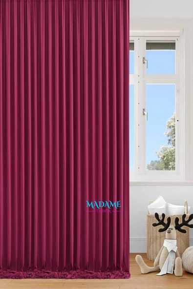 Madame Dower 4 Katmanlı Yalıtımlı Bordo Güneşlik Perde - Toz Önleyici, Sıcak, Soğuk Ve Ses Yalıtımı - Ütü Istemez