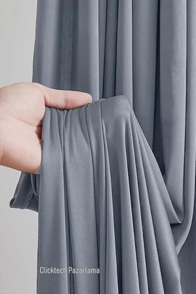 Madame Dower 4 Katmanlı Gri Güneşlik Perde - Toz Önleyici, Ses Yalıtımı, Sıcak ve Soğuk Yalıtımı - 4