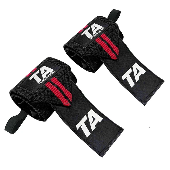 Torq Athletics Pro Wrist Wraps 2'li - Siyah Kırmızı - 2