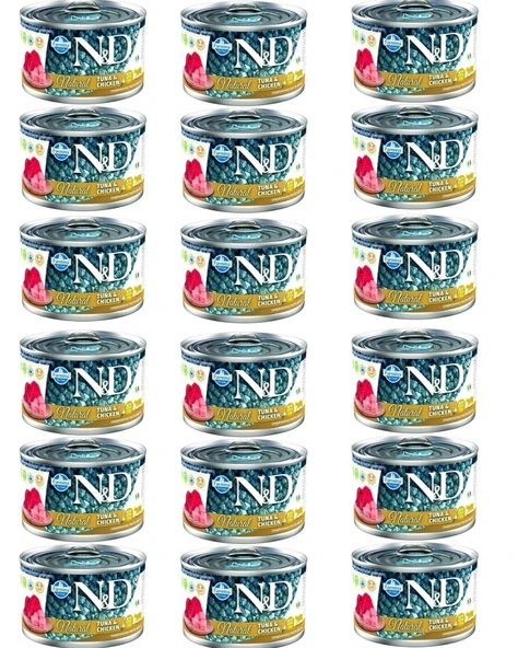 N&D Ton Balıklı ve Tavuklu Kedi Konservesi 140 gr X 18 Adet