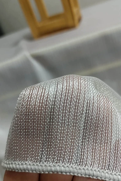 Madame Dower Glamour Gri Tül Perde Extra Dökümlü 1x3 Sık Pileli – Ütü Gerektirmez, Şık ve Dayanıklı - 5
