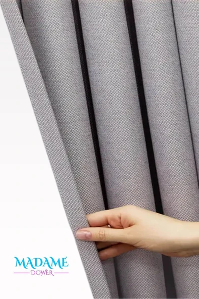 Madame Dower Deste V4 Taş Çift Taraflı Keten Fon ve Karartma Güneşlik Perde - Kırışmaz Güneşlik, Kolay Montaj