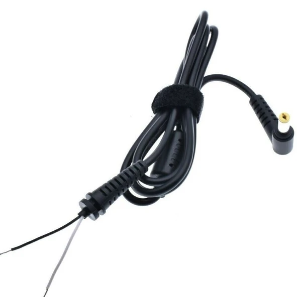 Acer  Uç 5.5X1.7mm - 5.5X2.1 mm Adaptör Tamir KablosuHadron Hdx5511 Notebook Adaptör Tamir Kablosu 5.5 1.7 L Tip Acer 30W-90W 1.2M Siyah ürün görseli