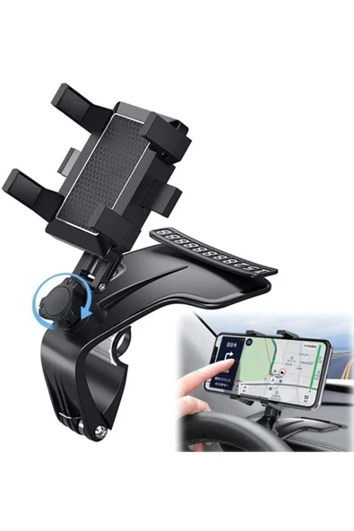 Numaratörlü Araç Içi Telefon Tutucu Siyah - 5