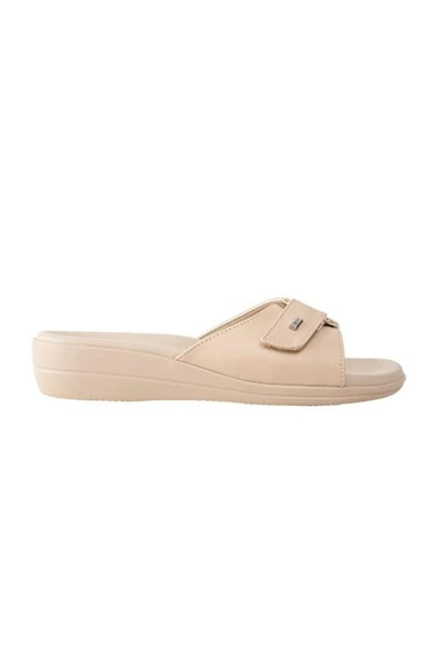 Ceyo 9863-2 Anatomik Taban Kadın Cırtlı Terlik Bej 35-40 - Resim 3