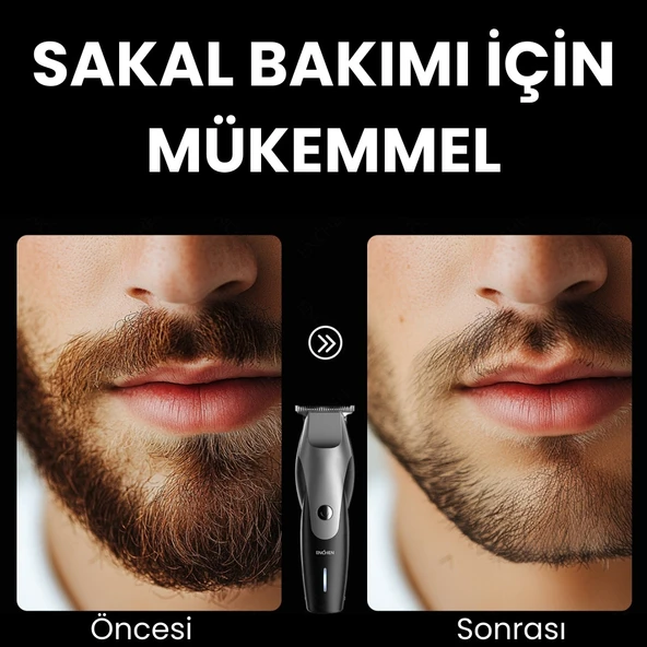 Enchen Humming Bird Siyah Hassas Kesim Şarjlı Saç ve Tıraş makinesi - Resim 5
