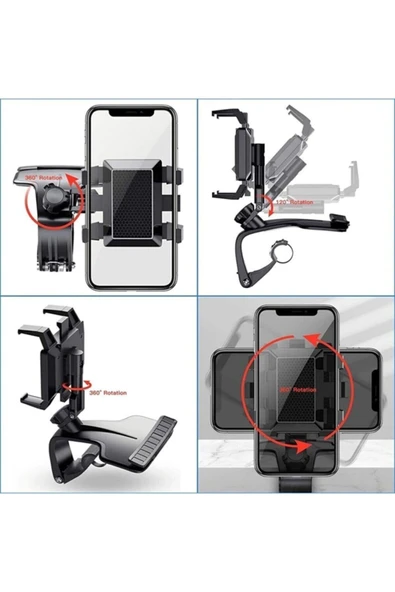 Numaratörlü Araç Içi Telefon Tutucu Siyah - 3