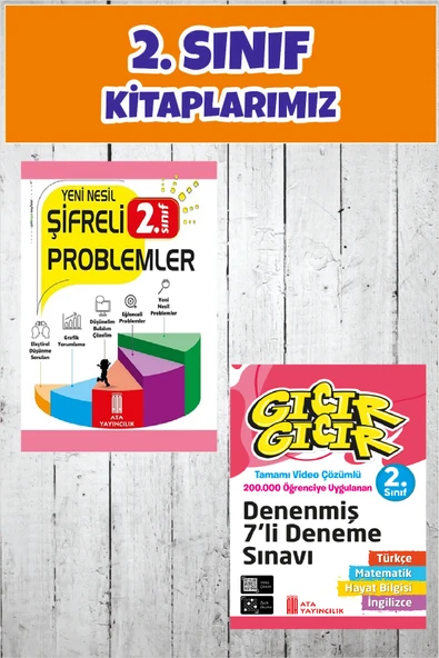 2.Sınıf Şifreli Problemler + 7 li Denenmiş Deneme