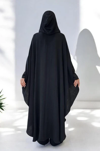 Tunik, Pantolon ve Abaya Üçlü Takım 8663 Siyah - Resim 2