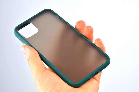 Apple iPhone 11 Pro Max Kılıf Fri Mat Yüzey Renkli Kenar Kılıf - 10
