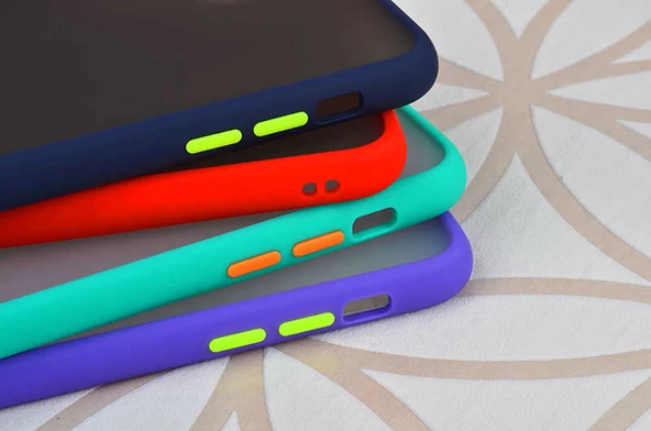 Apple iPhone 11 Pro Max Kılıf Fri Mat Yüzey Renkli Kenar Kılıf - 12