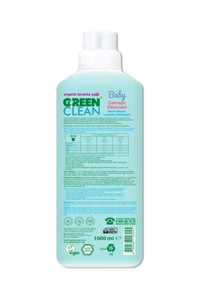 Green Clean Baby Bitkisel Çamaşır Deterjanı 1000ml - 2