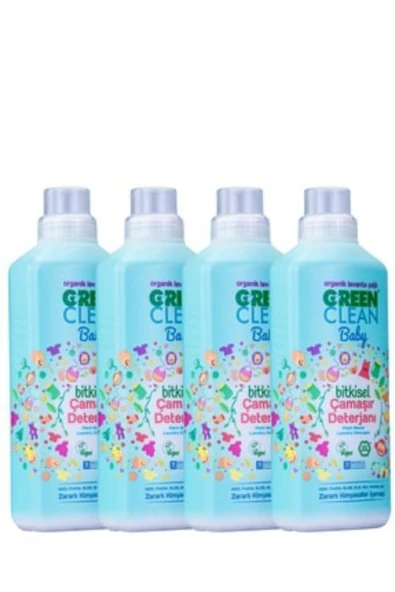 Green Clean Baby Çamaşır Deterjanı 1 lt 4'Lü Set