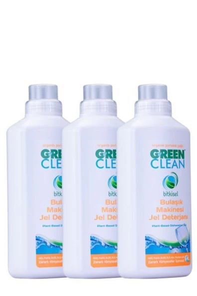 Green Clean Bulaşık Makinesi Jel Deterjan 1000 ml 3'lü Set