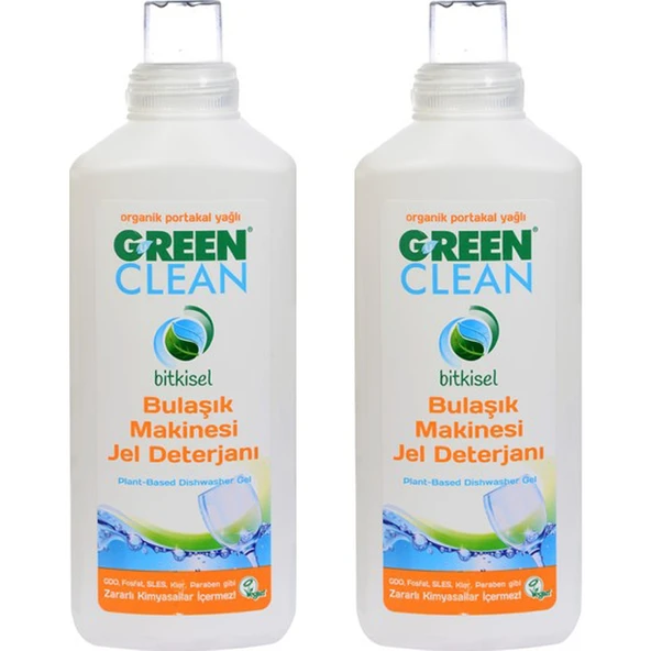 Green Clean Bitkisel Jel Bulaşık Makinesi Deterjanı 1 lt - 2 Adet