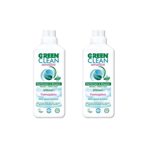 Green Clean Sensitive Bitkisel Yumuşatıcı 1000 ml x2 Adet ürün görseli