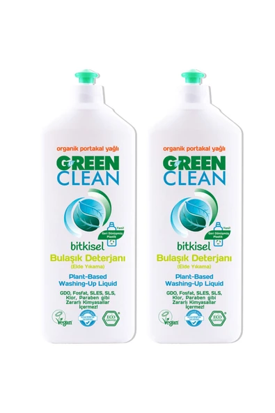 Green Clean Organik Portakal Yağlı Bitkisel Bulaşık Deterjanı 730 Ml 2'li ürün görseli
