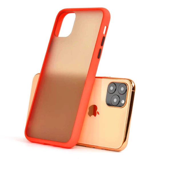 Apple iPhone 11 Pro Max Kılıf Fri Mat Yüzey Renkli Kenar Kılıf - 4