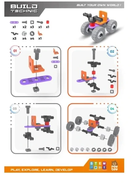 Sök Tak 21 Parça ATV Build Technic - 2