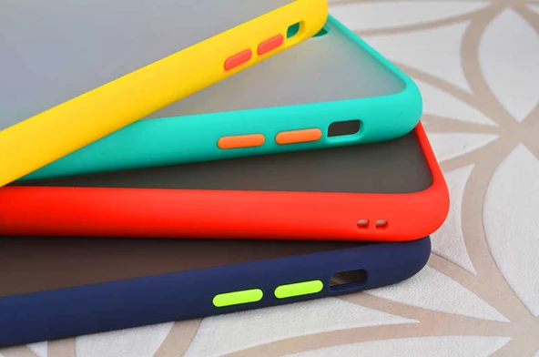 Apple iPhone 11 Pro Max Kılıf Fri Mat Yüzey Renkli Kenar Kılıf - 11