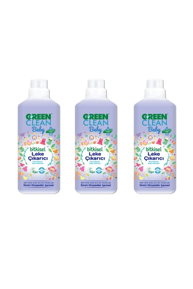 Green Clean U Baby Bitkisel Leke Çıkarıcı 1000 ml x3 Adet ürün görseli