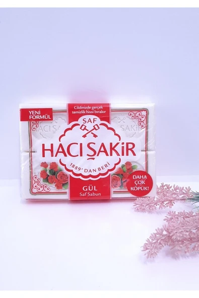 Hacı Şakir Gül Kokulu Saf Sabun 4*150 Gr ürün görseli