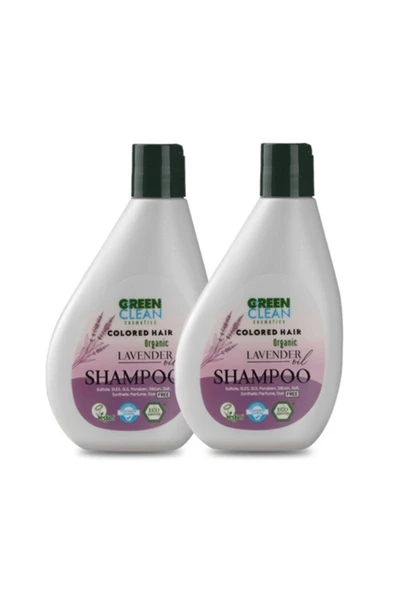 Green Clean Şampuan Seti 2'li - Boyalı Saçlar - Lavanta 275 Ml ürün görseli