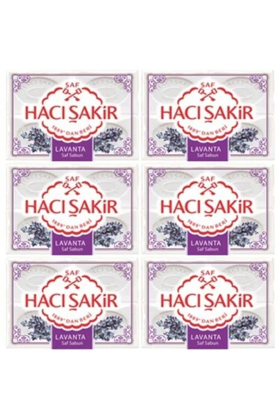 Hacı Şakir Lavanta Banyo Sabunu 600 gr 6 Adet