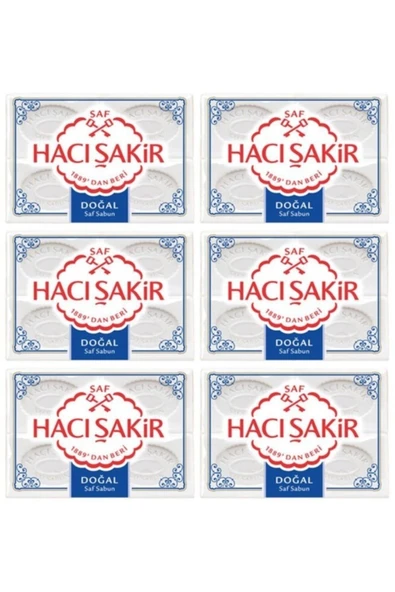 Hacı Şakir Kalıp Sabun 4'lü Doğal 600gr. X 6 Adet