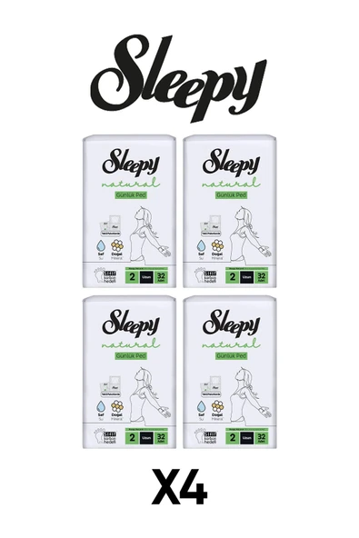 Sleepy Natural Ultra Hassas Günlük Ped No:2 Uzun 32X4 128'li ürün görseli