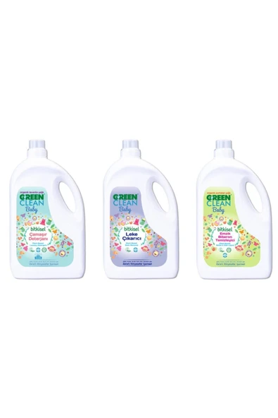 Green Clean Baby Deterjan + Leke Çıkarıcı + Emzik Biberon Temizleyici 2750ml