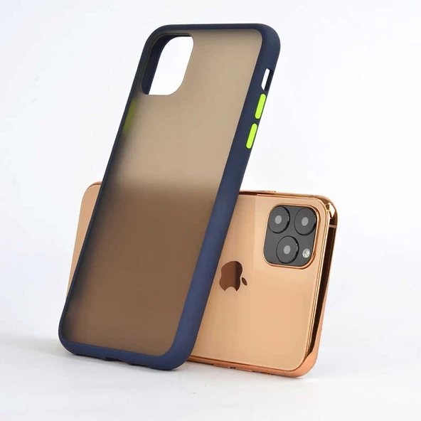 Apple iPhone 11 Pro Max Kılıf Fri Mat Yüzey Renkli Kenar Kılıf - 7