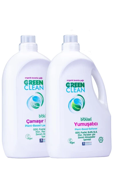 Green Clean Sıvı Çamaşır Deterjanı 2,75 l + Yumuşatıcı 2,75 l - 2'li Set ürün görseli