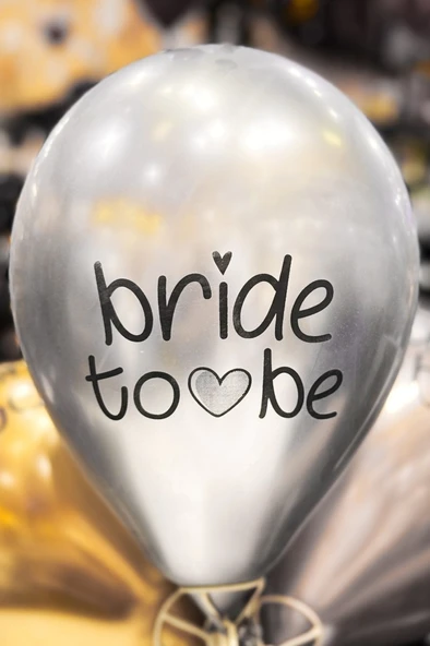 Bride Balon Krom Gümüş 5'li 12 inç