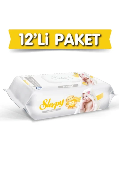 Sleepy Sensitive Islak mendil 12 li paket