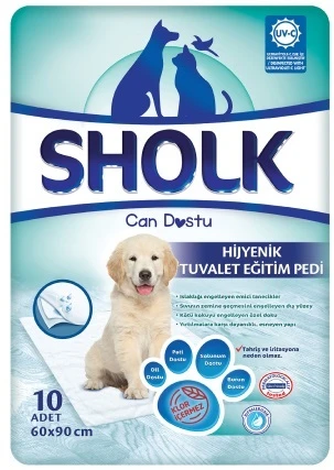 Sholk Evcil Hayvan Tuvalet Çiş Eğitim Pedi 60*90CM 10 Adet Tekli Pk