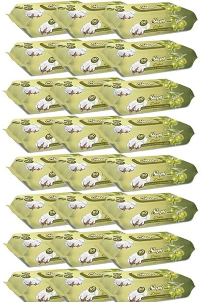 Sleepy Doğal Zeytinyağı Ve Pamuksu Lifler Islak Havlu 24 X 90'lı 2160 Yaprak