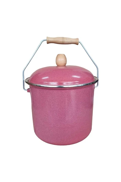 Emaye Yoğurt Tenceresi Emaye Bakraç 20cm 5lt Kırmızı - 7