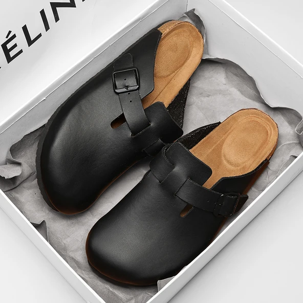 Unisex Mantar Terlik - Plaj ve Günlük Kullanım İçin (Siyah)